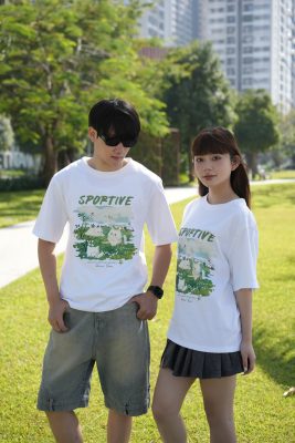 Mẫu áo phông TeeVault Sportive sở hữu thiết kế unisex hiện đại cùng hình in thiên nhiên độc đáo, phù hợp cho cả nam và nữ.